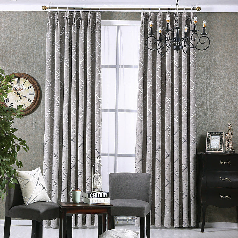 Chenille Blackout Curtains – Modern Light Luxury Style - AVENWU