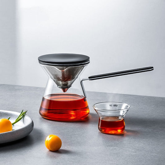 glass tea pot and cup


