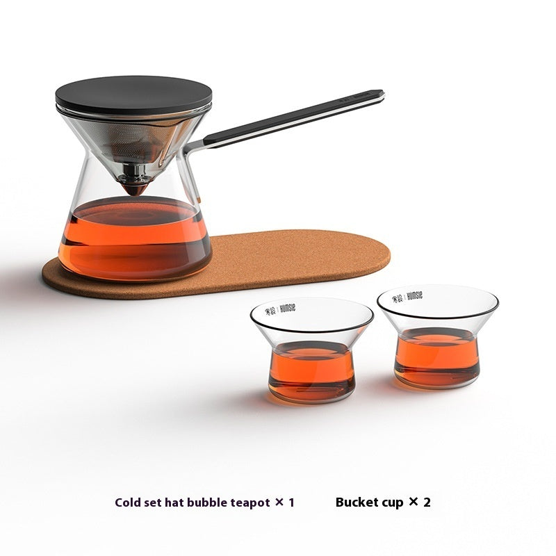 glass tea pot and cup

