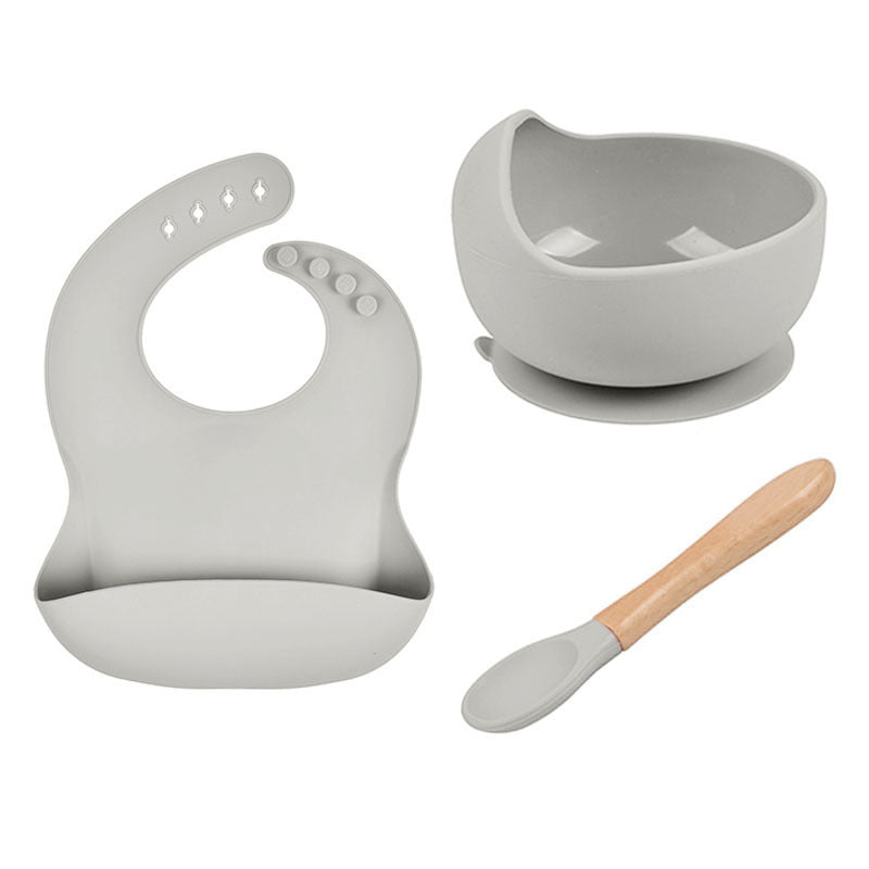 Silicone bib and spoon

Wooden baby spoon

