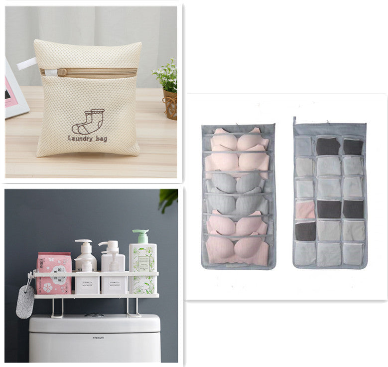 No-drill toilet shelf

