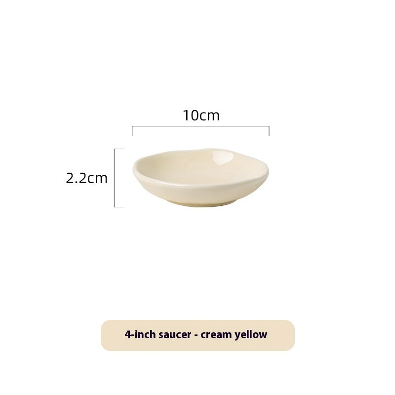 Minimalist Cream Ceramic Tableware Set