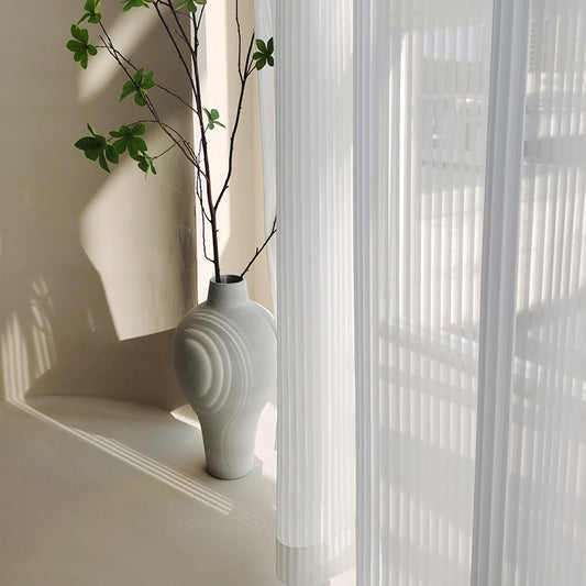 Minimalist Vertical Blinds in White – Ideal for Living Room, Office & Bedroom - AVENWU