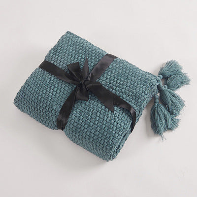 Knitted sofa cover throw

Office nap blanket