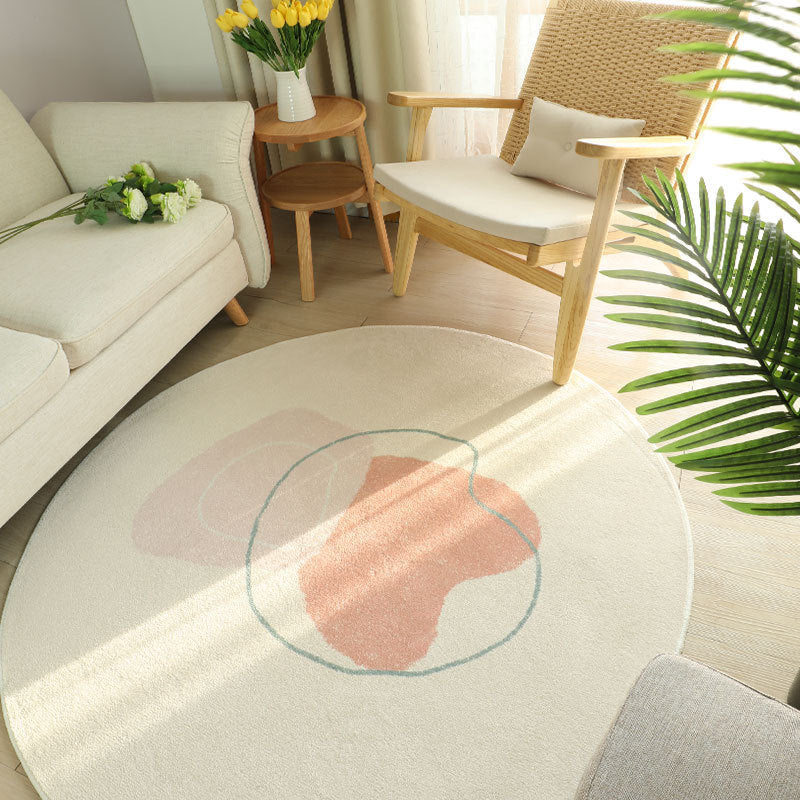 Round carpet in a cozy bedroom balcony space with natural light and soft INS Wind décor

