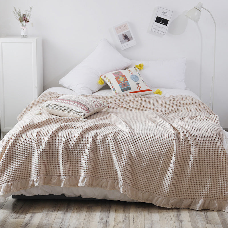 Sofa blanket throw

Lightweight waffle blanket