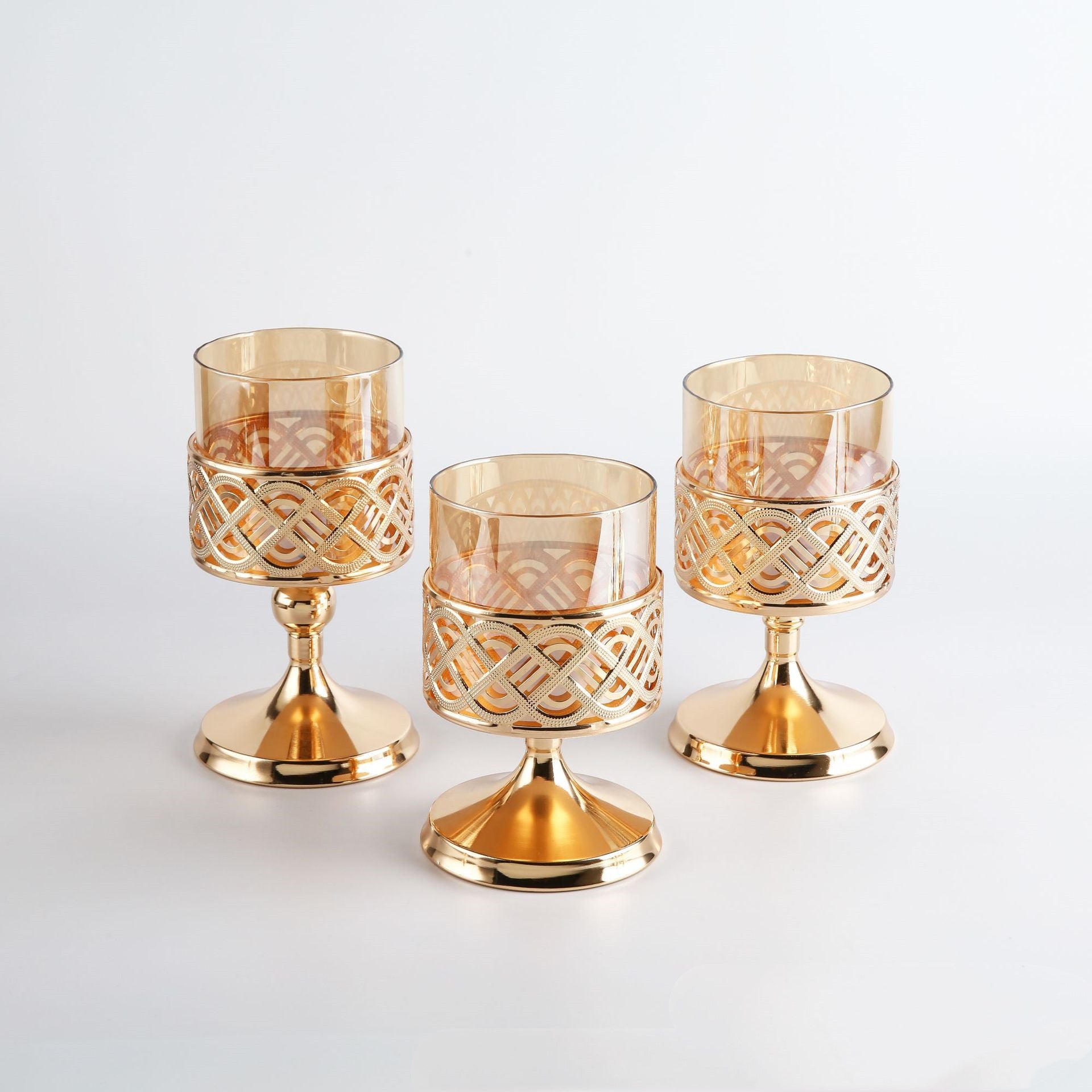 glass table candle holder

