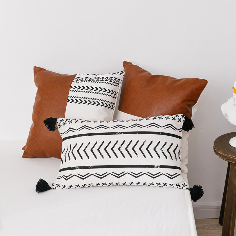Double sofa cushion on a modern two-seater couch with thick padding and neutral color

