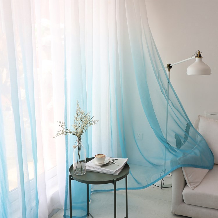 "Stylish Gradient Printed Curtains – Elegant Light-Filtering Screens" - AVENWU