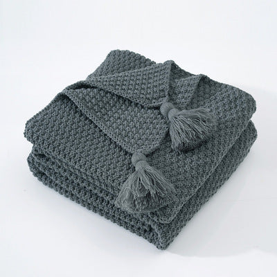 Knitted sofa cover throw

Office nap blanket