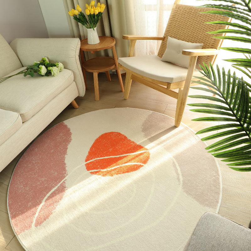 Round carpet in a cozy bedroom balcony space with natural light and soft INS Wind décor


