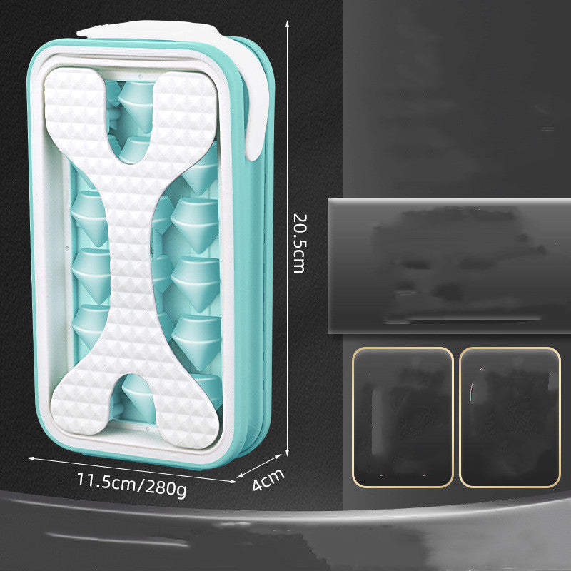 Portable silicone ice ball mold and water bottle for summer drinks.
