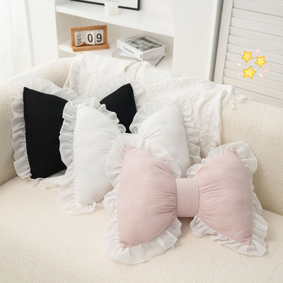 Lace side cushion