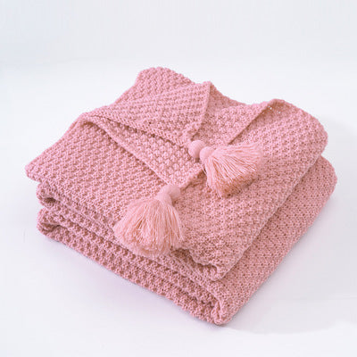 Knitted sofa cover throw

Office nap blanket