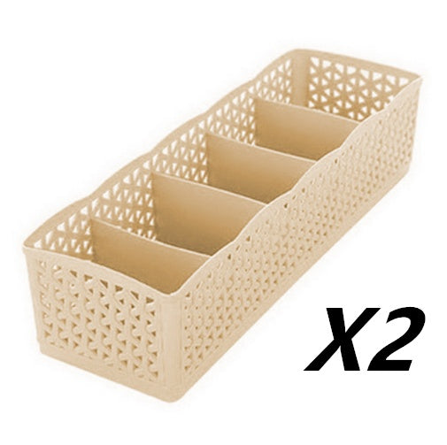 Stackable 5-Cell Drawer Organizer