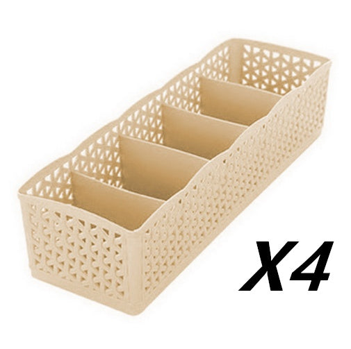 Stackable 5-Cell Drawer Organizer