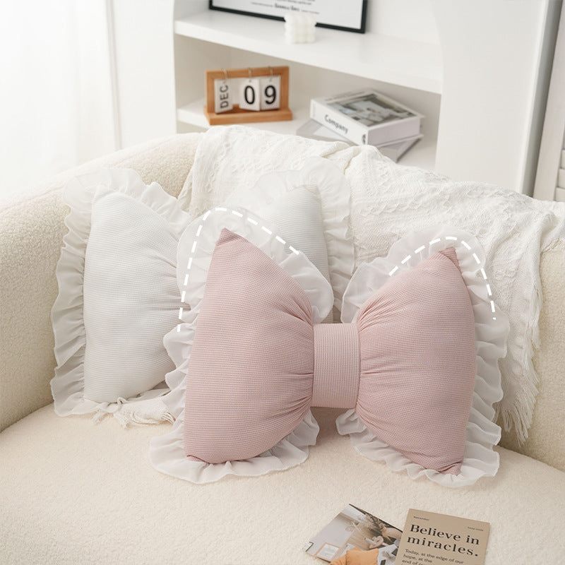 Lace side cushion