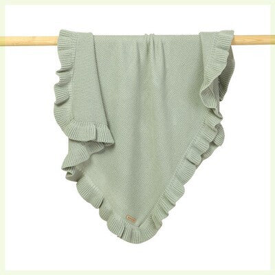 Newborn swaddle wrap

Ruffle baby blanket

