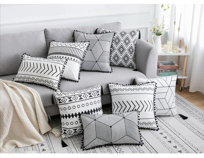 Bohemian-Inspired Decorative Throw Pillow – Ethnic Pattern Cushion for Sofa & Bed - AVENWU