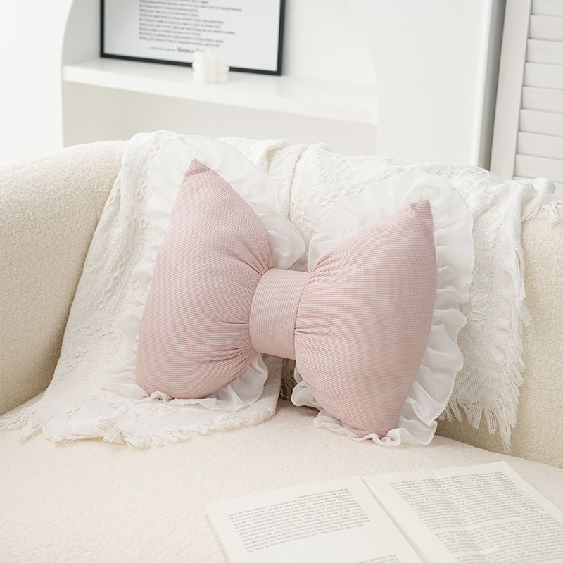 Lace side cushion