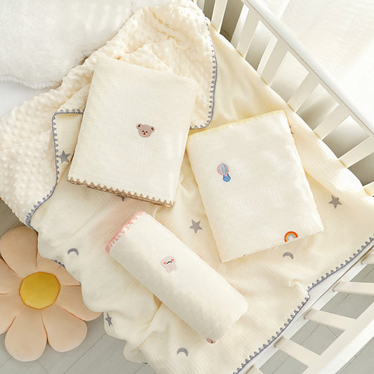 Crepe baby blanket

Newborn soothing blanket

