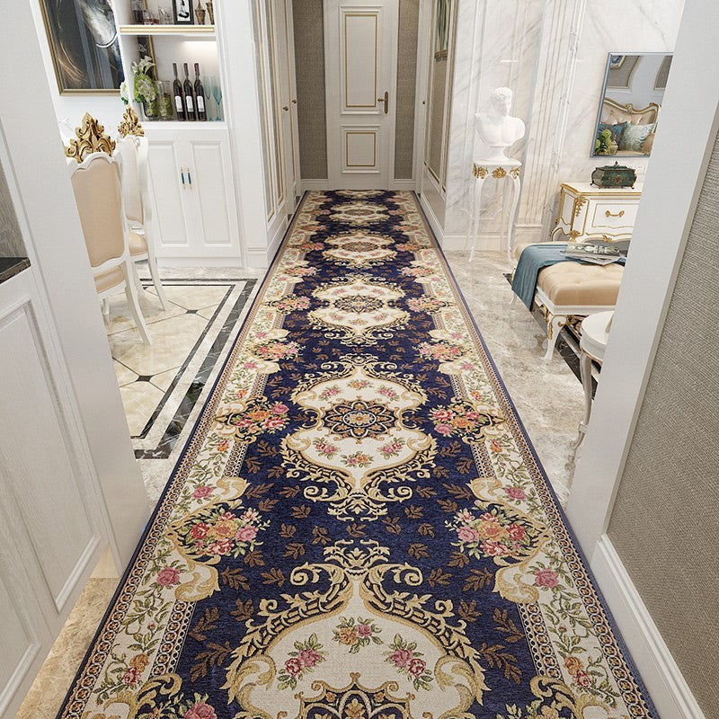 Long non-slip corridor carpet runner in a modern hallway with clean décor and soft lighting

