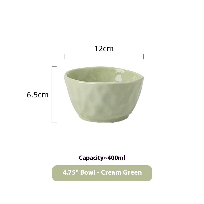 Minimalist Cream Ceramic Tableware Set