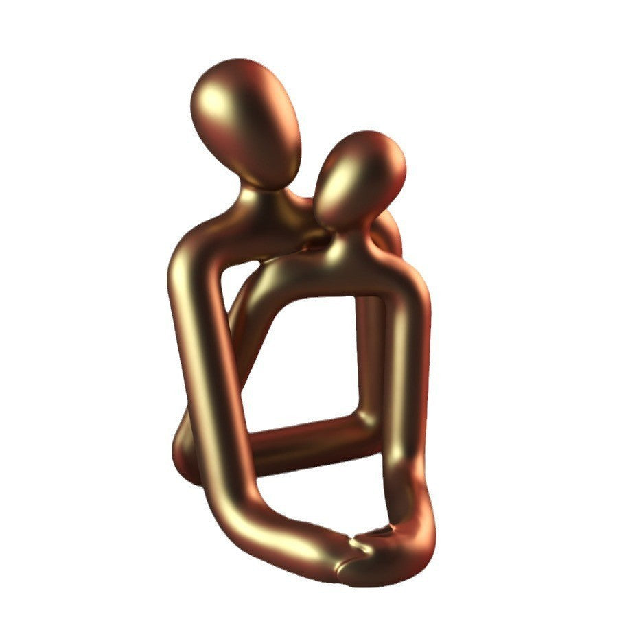 Romantic couple resin statue for modern home décor and gifting.