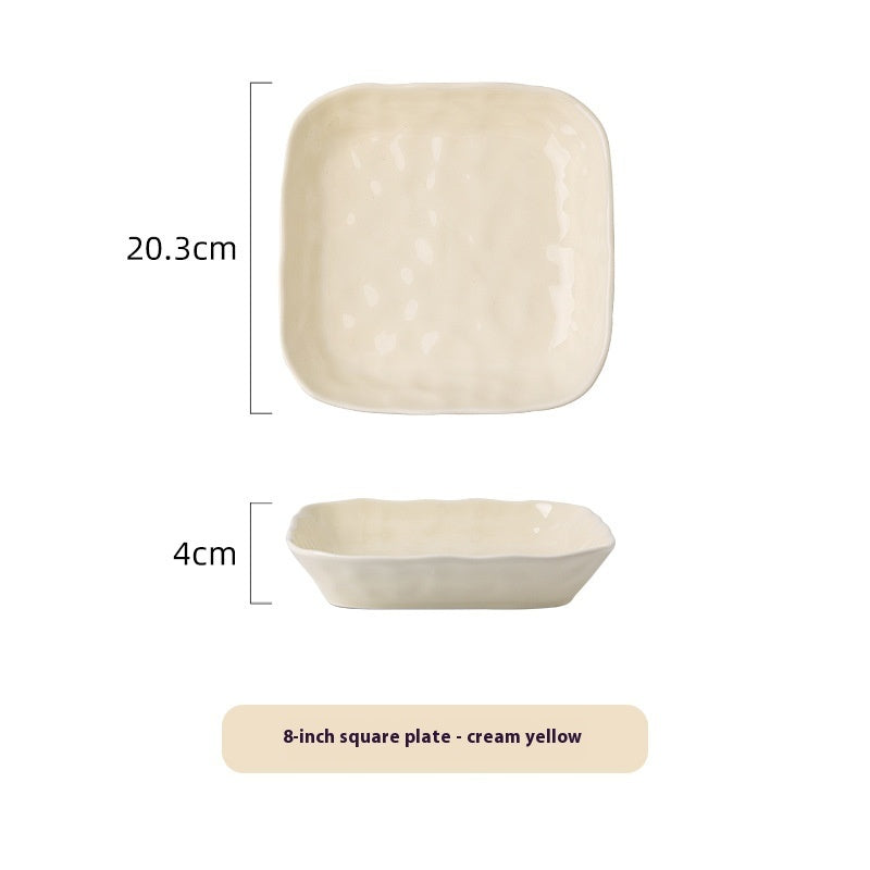 Minimalist Cream Ceramic Tableware Set
