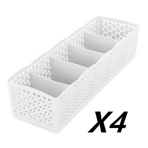 Stackable 5-Cell Drawer Organizer