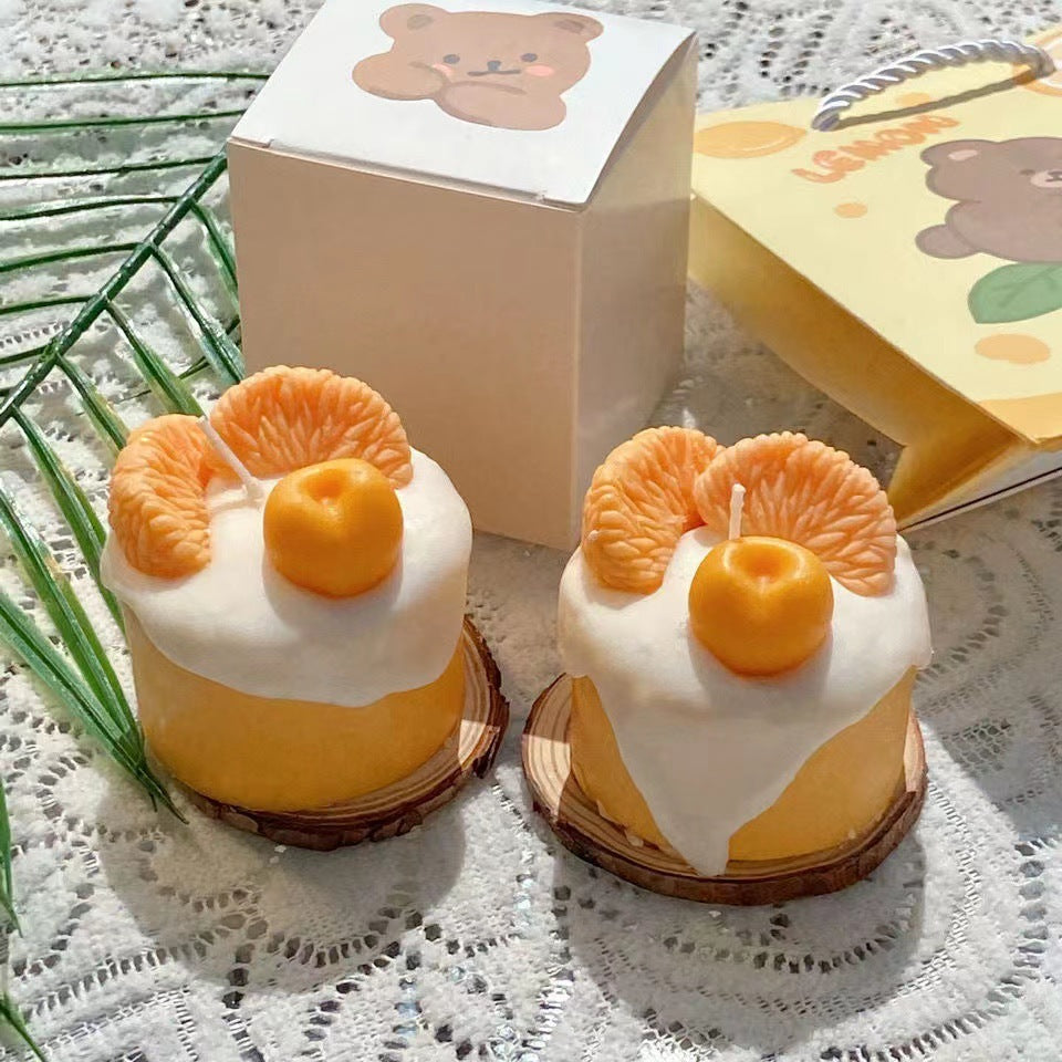 Cute cream candle

