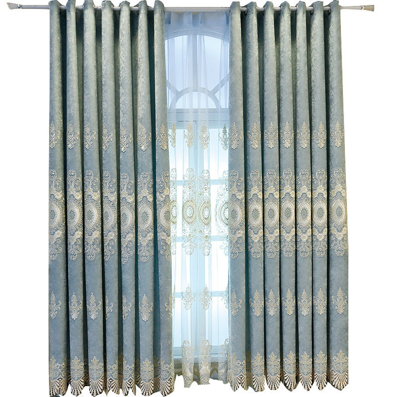 Luxury Embroidered Curtains – Light-Blocking Drapes for Bedroom & Living Room - AVENWU