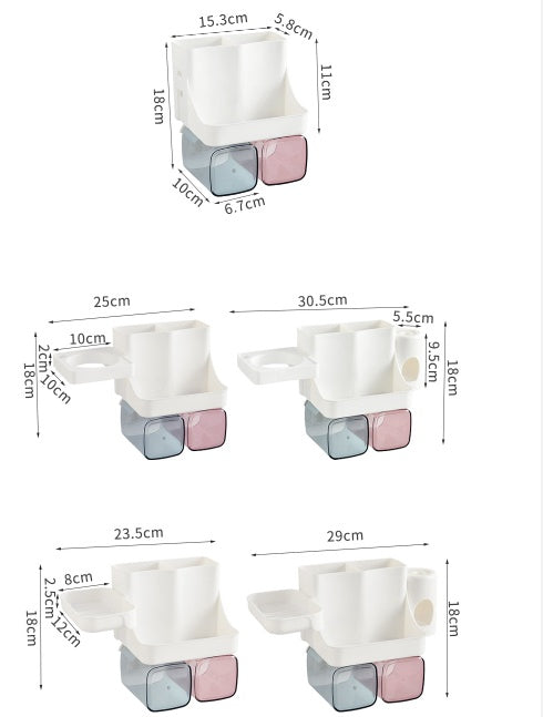 Suction bathroom shelving