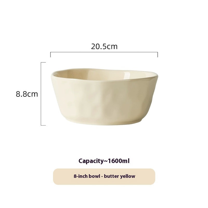 Minimalist Cream Ceramic Tableware Set