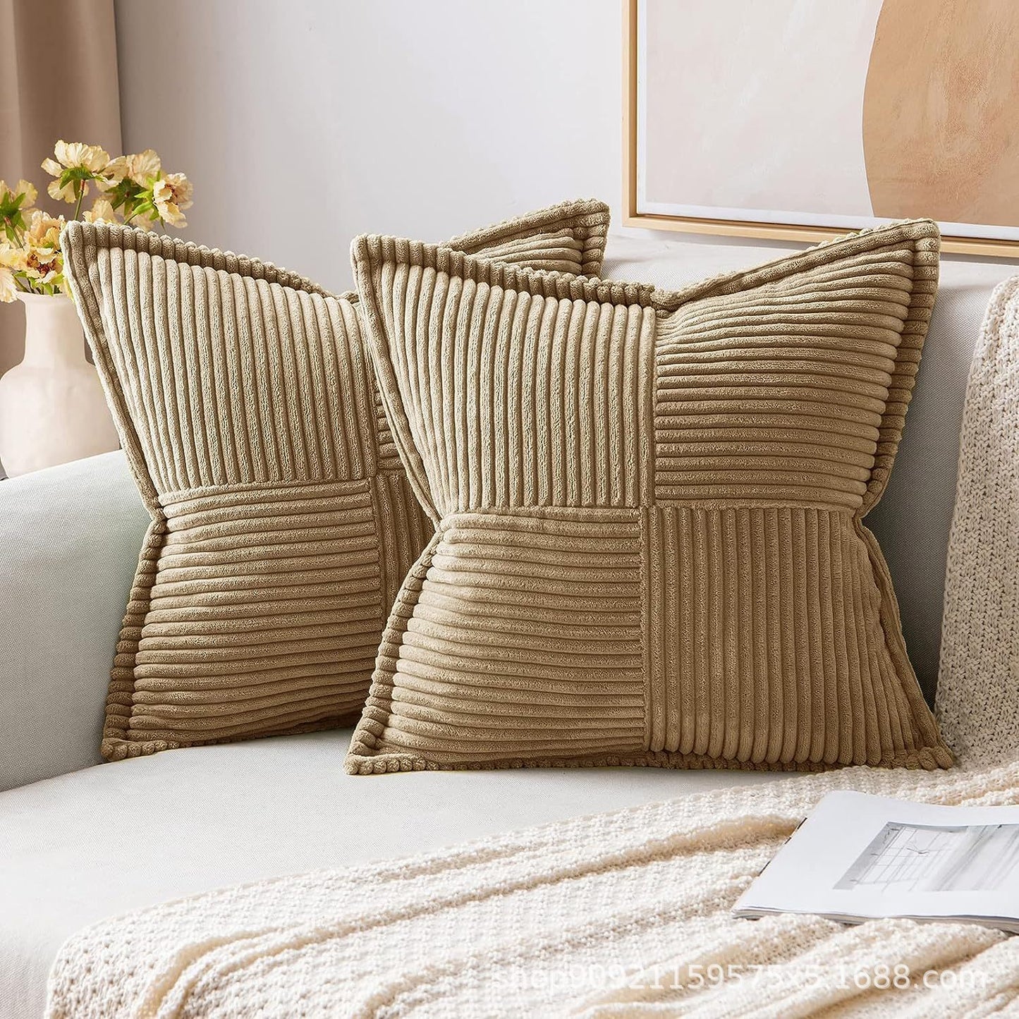 Decorative throw pillow covers