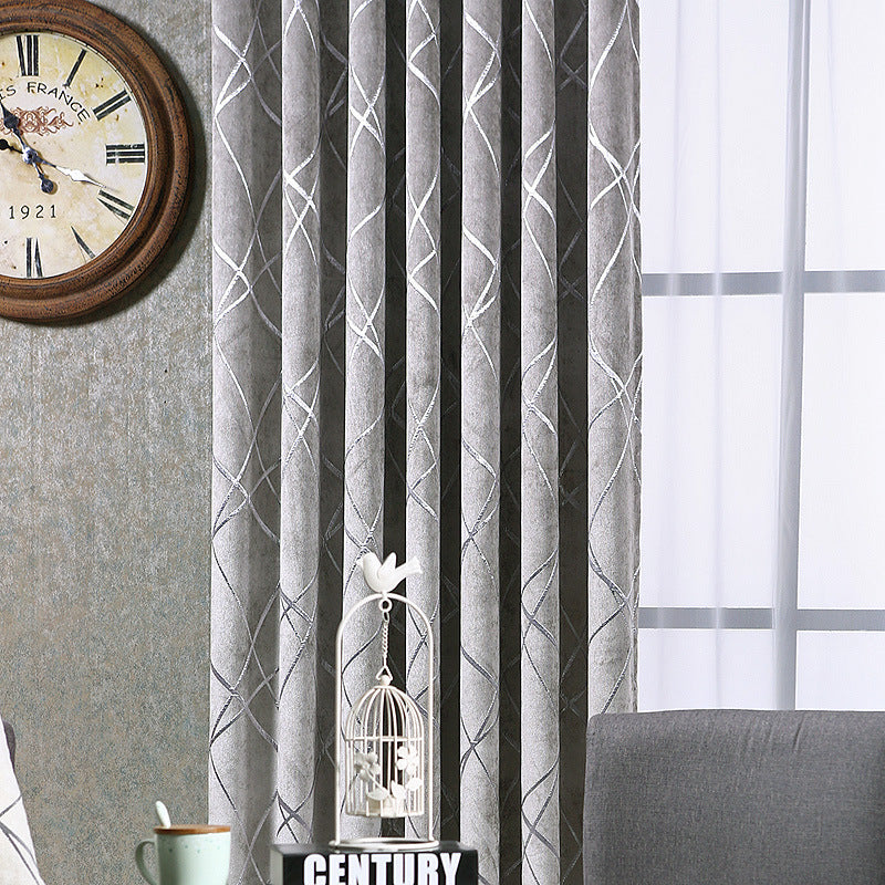 Chenille Blackout Curtains – Modern Light Luxury Style - AVENWU