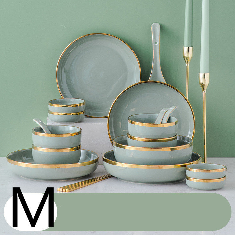 Elegant Light Luxury Ceramic Tableware Set