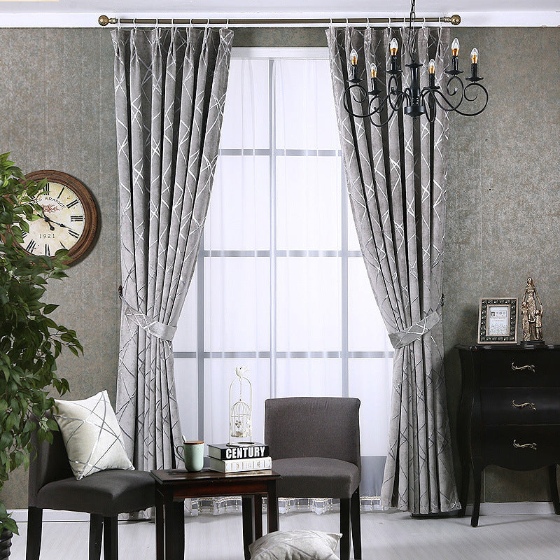 Chenille Blackout Curtains – Modern Light Luxury Style - AVENWU