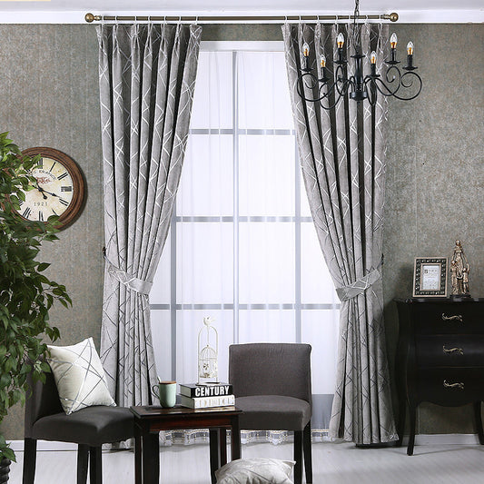 Chenille Blackout Curtains – Modern Light Luxury Style - AVENWU