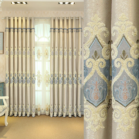 Elegant European Embroidered Mesh Curtains – Sheer Luxury for Living Room & Bedroom - AVENWU