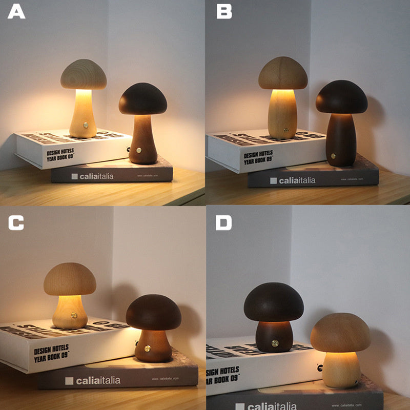 Mushroom LED Night Light – Touch Bedside Lamp - AVENWU