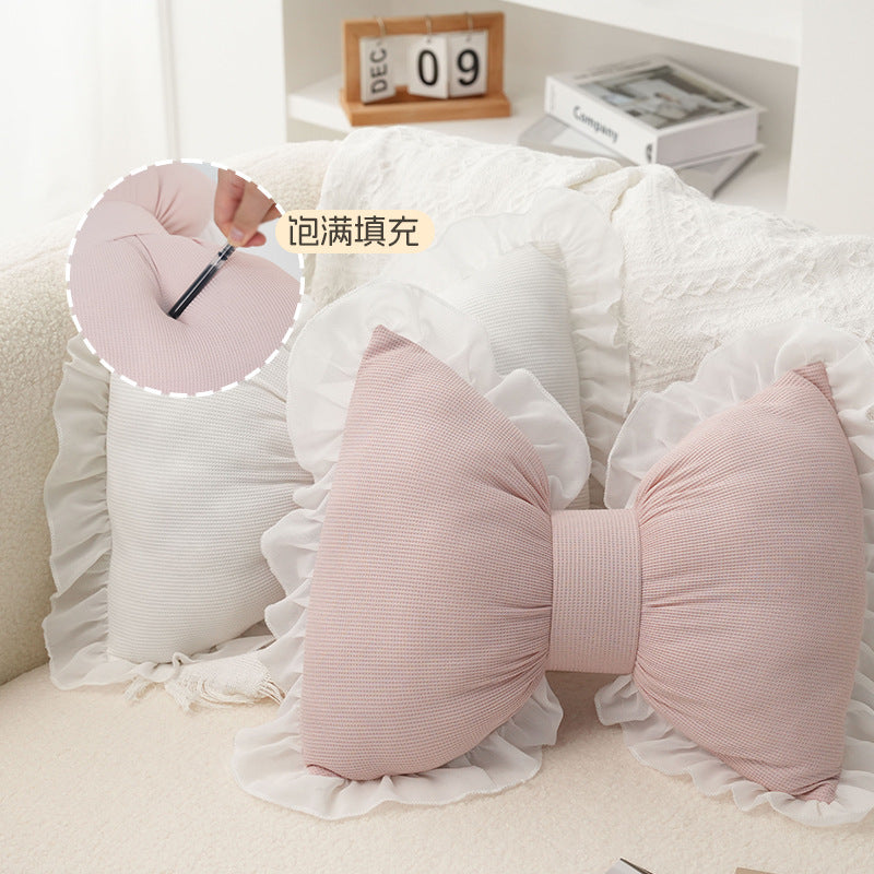 Lace side cushion