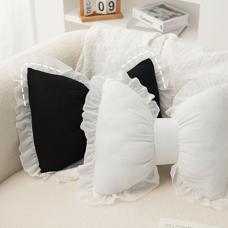Lace side cushion