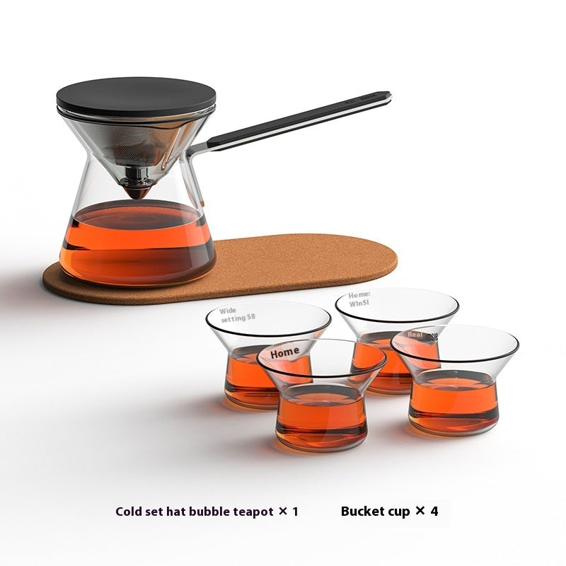 glass tea pot and cup

