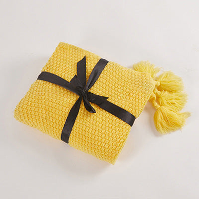 Knitted sofa cover throw

Office nap blanket